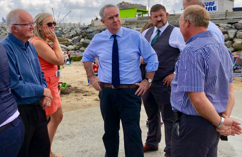 Geoffrey meeting local stakeholders at the slipway