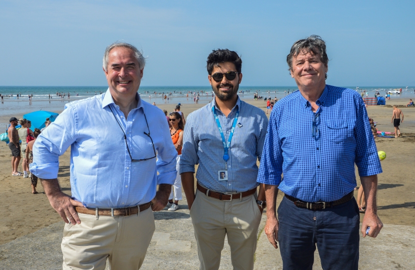 Geoffrey meeting local stakeholders at the slipway