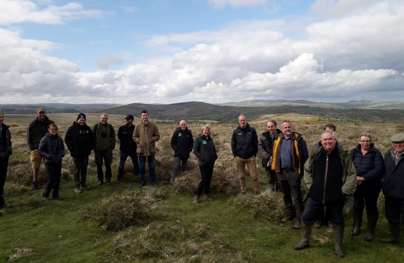 Geoffrey with local farmers and stakeholders