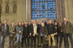 Sir Geoffrey with farmers from Devon on the steps in Westminster Hall