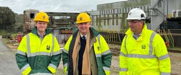 Sir Geoffrey with Harland and Wolff